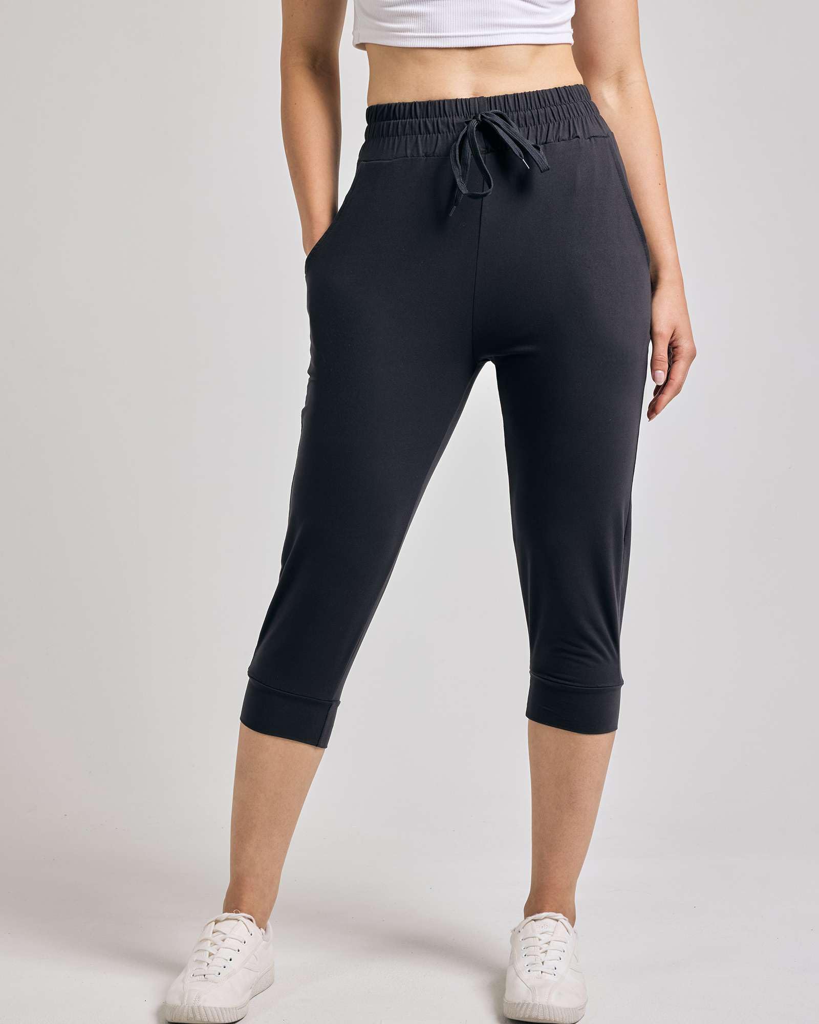 Women's Ultra Soft Lounge Capri Joggers Sweatpants Athletic Yoga with Pockets (BUY 2 FREE SHIPPING!!!)