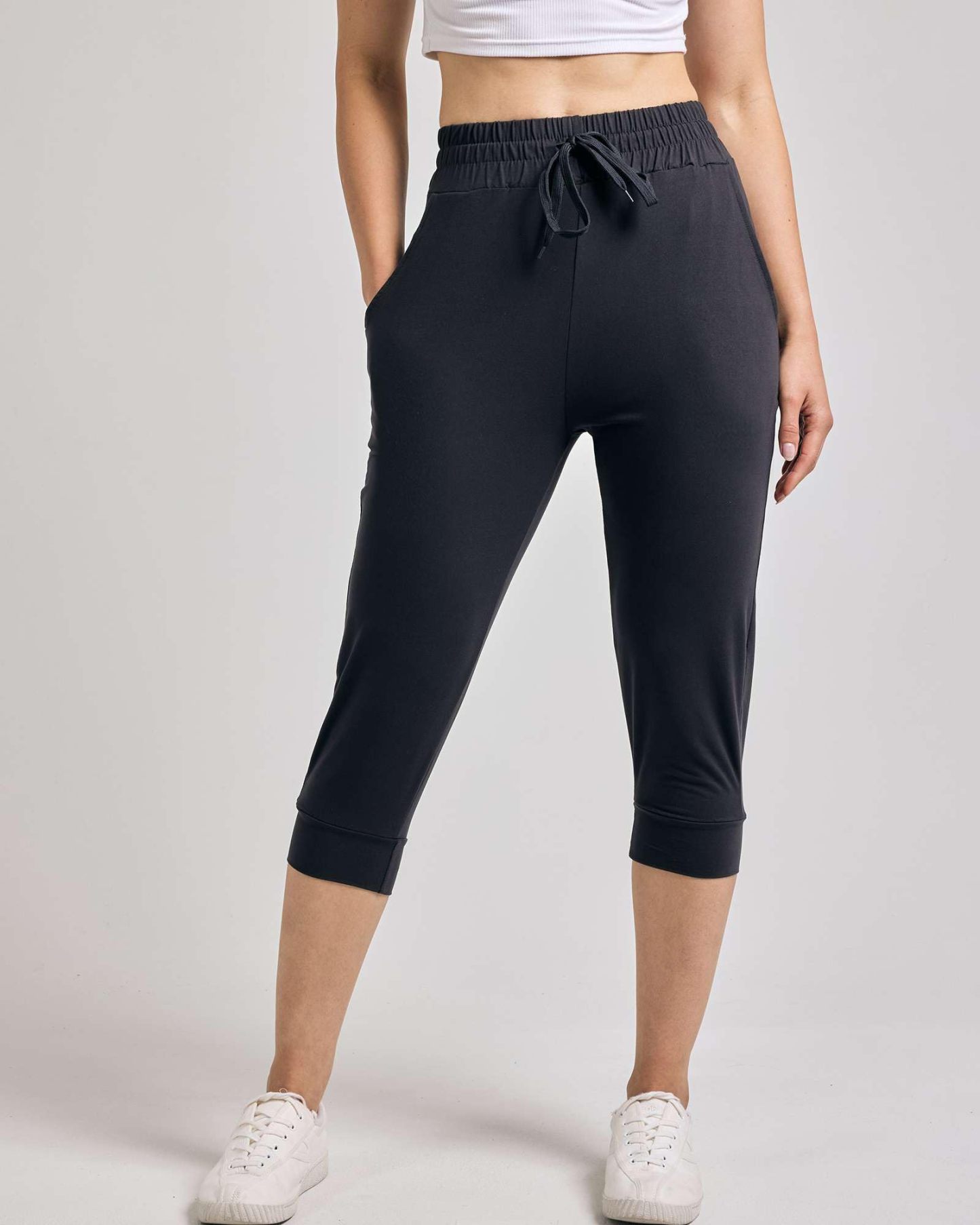 Women's Ultra Soft Lounge Capri Joggers Sweatpants Athletic Yoga with