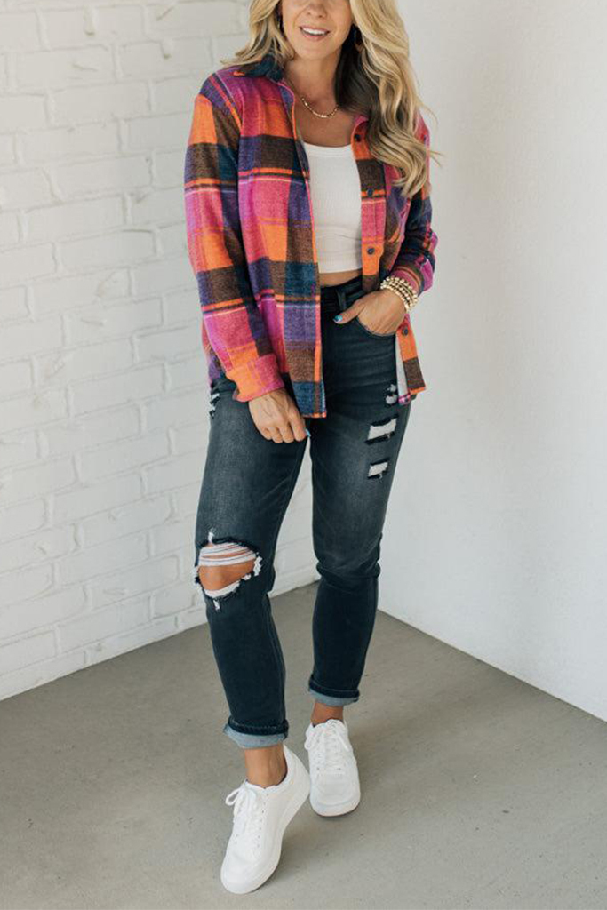 Channing Brushed Plaid Top