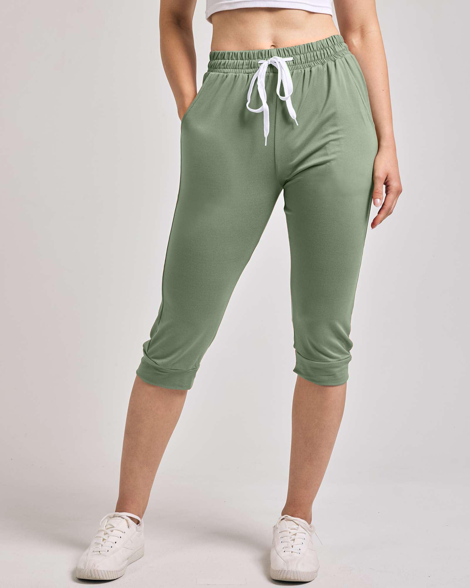 Women's Ultra Soft Lounge Capri Joggers Sweatpants Athletic Yoga with Pockets (BUY 2 FREE SHIPPING!!!)
