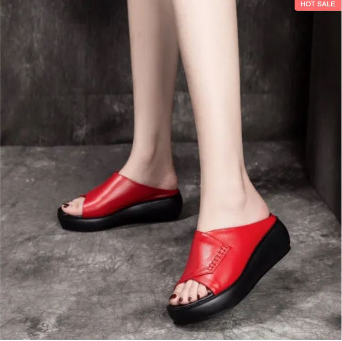 💖MOTHER'S DAY SALE - 48% OFF🎁2023 WOMEN'S NEW THICK-BOTTOMED FISH MOUTH SLIPPERS