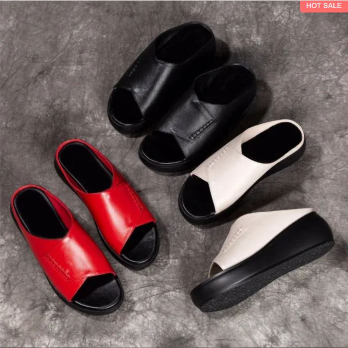 💖MOTHER'S DAY SALE - 48% OFF🎁2023 WOMEN'S NEW THICK-BOTTOMED FISH MOUTH SLIPPERS