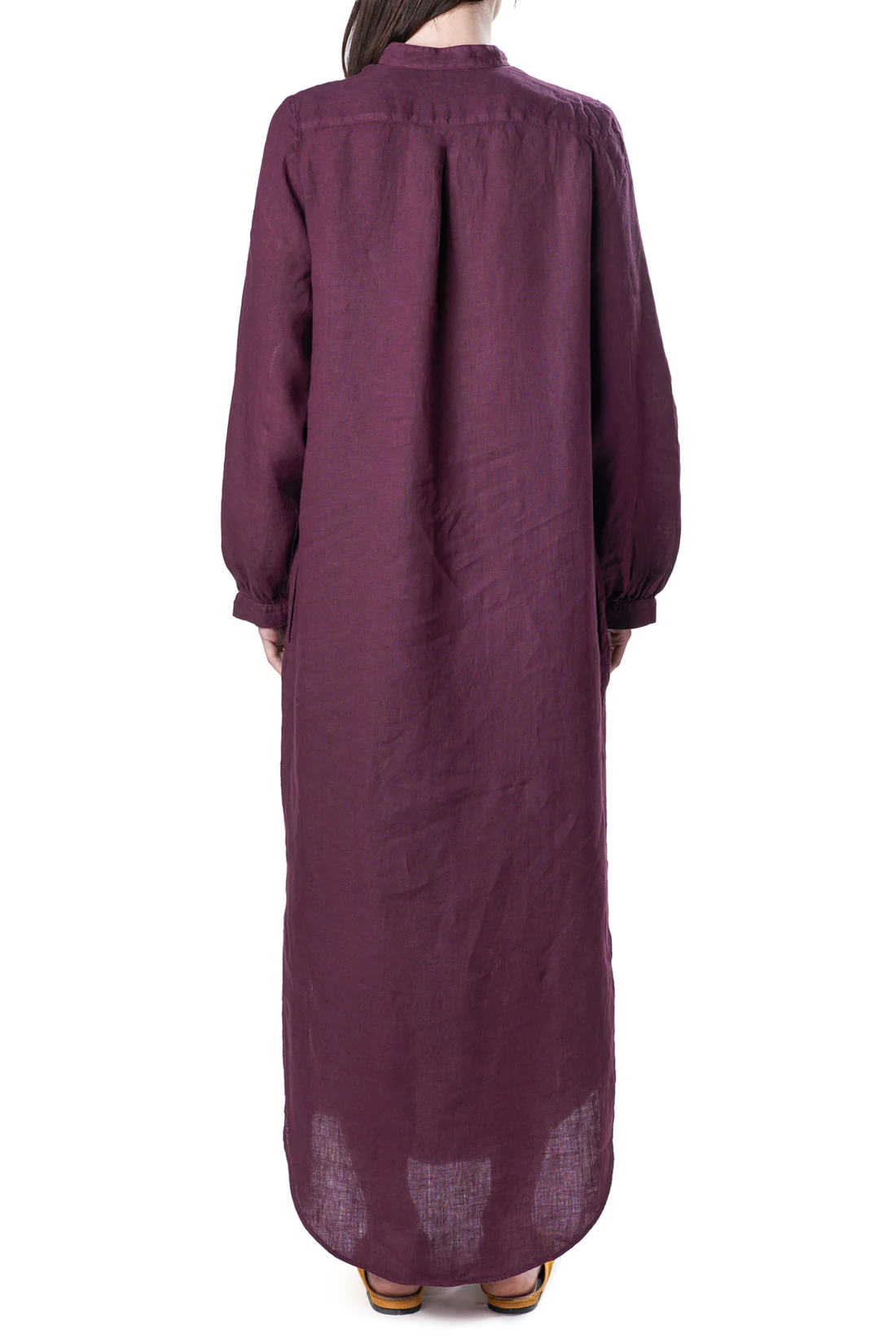 COTTON AND LINEN LOOSE SHIRT DRESS