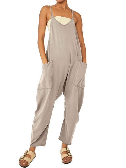 ⏰Hot Sale-Wide Leg Jumpsuit with Pockets(Buy 3 Free Shipping)