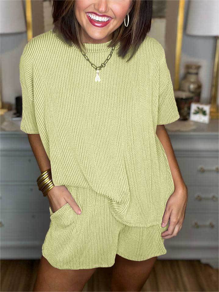Ribbed Top and Shorts Set 👕Buy 2 Free Shipping