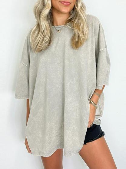 2025 Spring Sale-New Wash Oversized Top (Buy 3 Free Shipping)