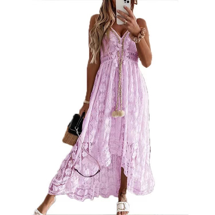 Boho Tassel Beach Summer Maxi Dress-hivebabe.com