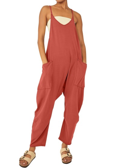 ⏰Hot Sale-Wide Leg Jumpsuit with Pockets(Buy 3 Free Shipping)