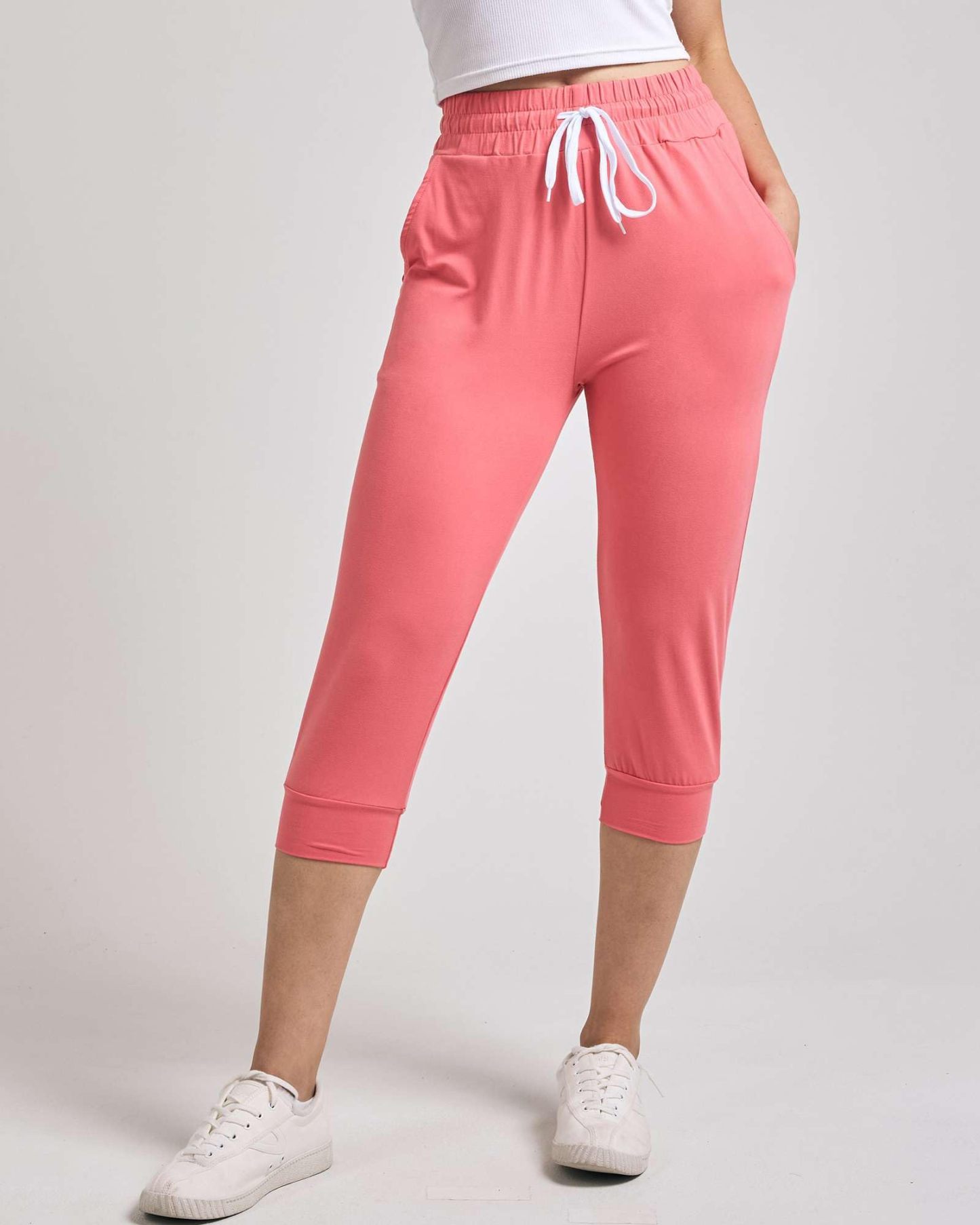 Women's Ultra Soft Lounge Capri Joggers Sweatpants Athletic Yoga with Pockets (BUY 2 FREE SHIPPING!!!)