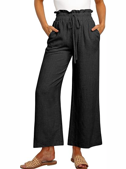 Women's Casual Drawstring Wide Leg Pants