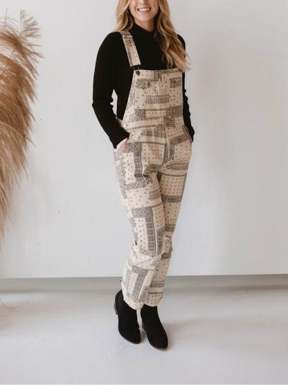 ✨Women's Newspaper Simulation Overalls(Buy 2 Free Shipping)