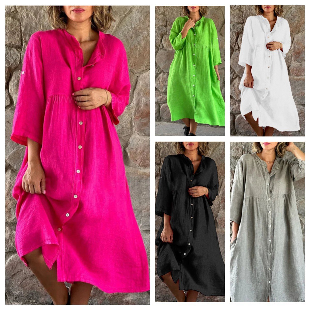 🔥Last Day Sale 49% OFF - Cotton And Linen Loose Shirt Dress🔥Buy 2 Free VIP Shipping🔥