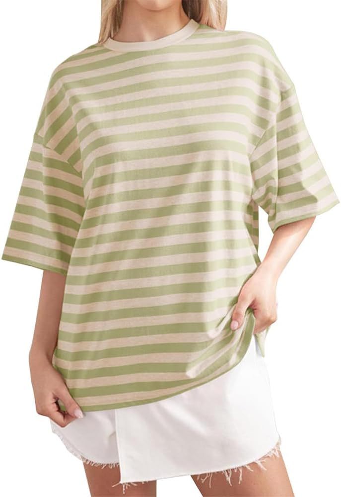 Women Oversized Striped Color Block Shirt (BUY 2 FREE SHIPPING)