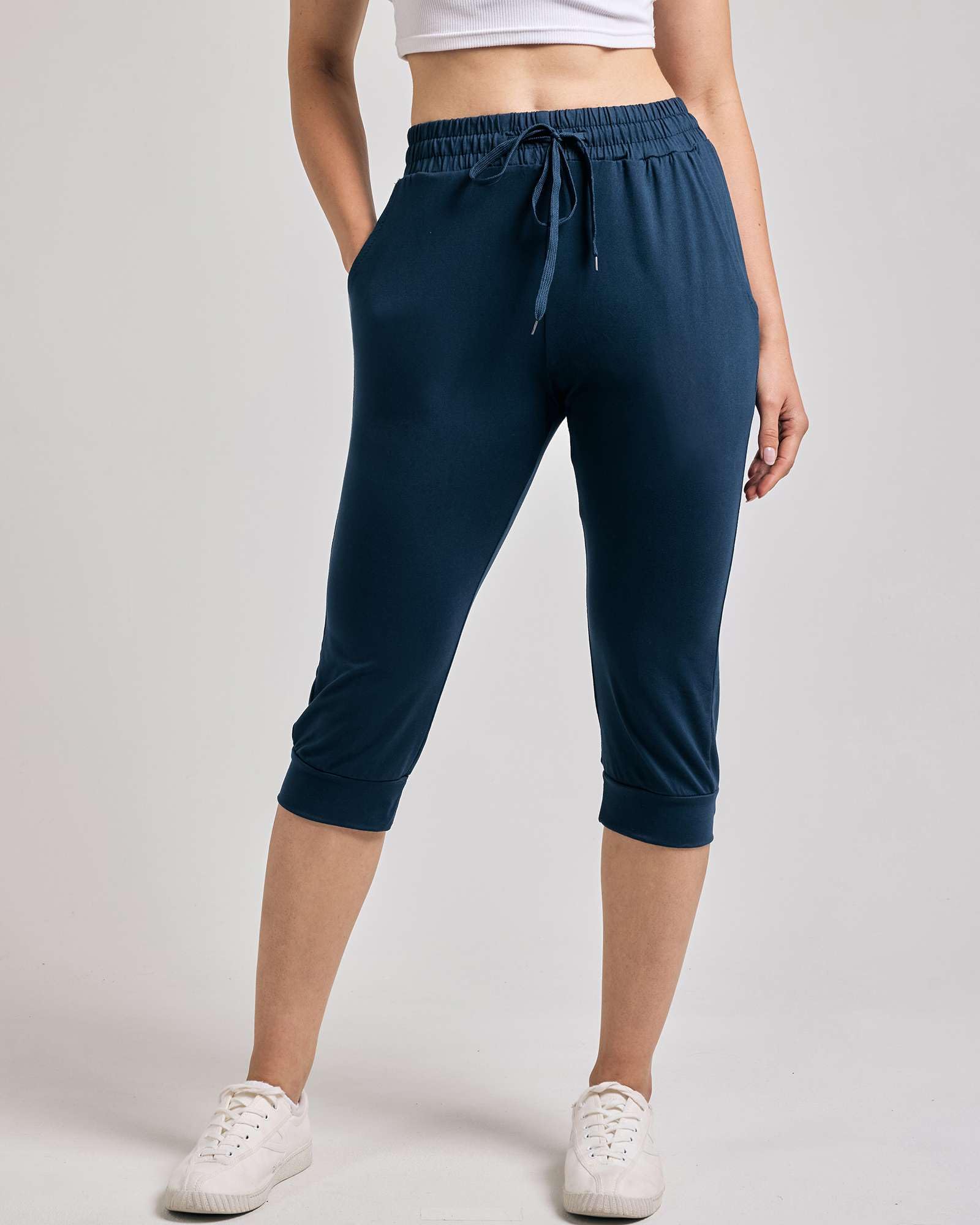 Women's Ultra Soft Lounge Capri Joggers Sweatpants Athletic Yoga with Pockets (BUY 2 FREE SHIPPING!!!)