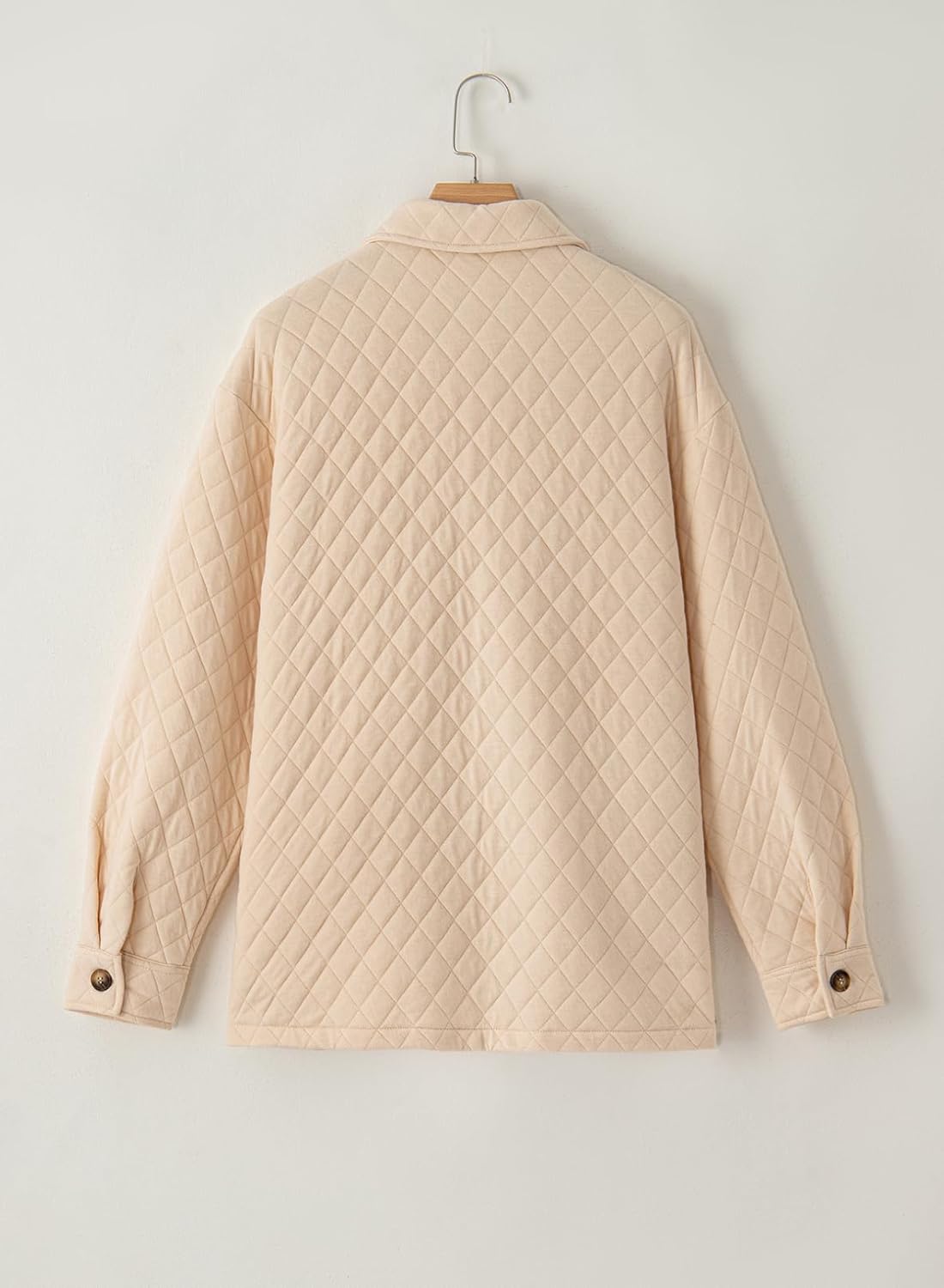 Women Button Down Casual Lightly Quilted Jackets 