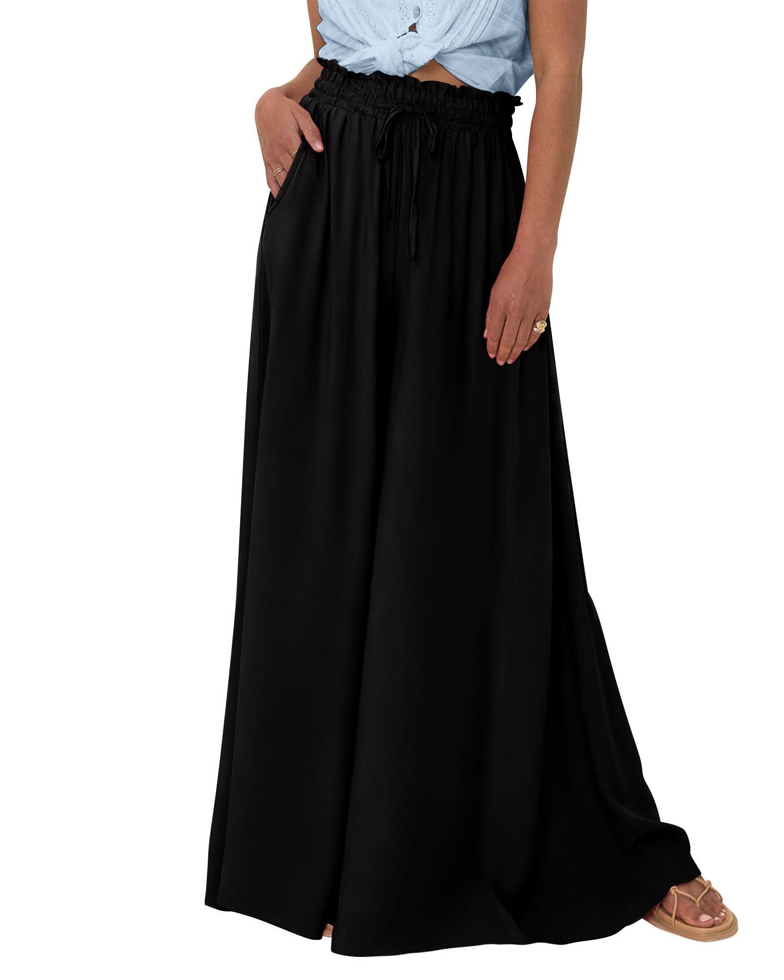 2024 New Women's Casual Flowy High Waist Wide Leg Pants(Buy 2 10% OFF)