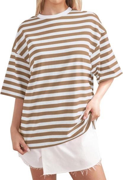 Women Oversized Striped Color Block Shirt (BUY 2 FREE SHIPPING)