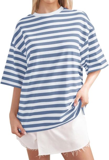 Women Oversized Striped Color Block Shirt (BUY 2 FREE SHIPPING)