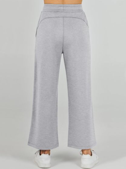 NEW🔥Women's Sleeveless Slit Hem Wide Leg Suit Casual Two Piece Set