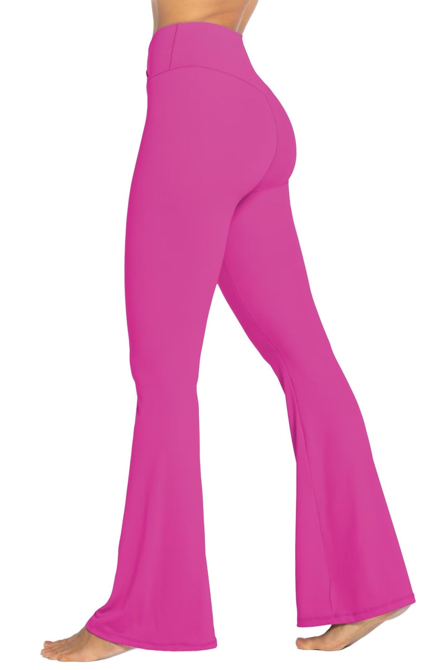 Womens Flare Leggings with Tummy Control Crossover Waist and Wide Leg