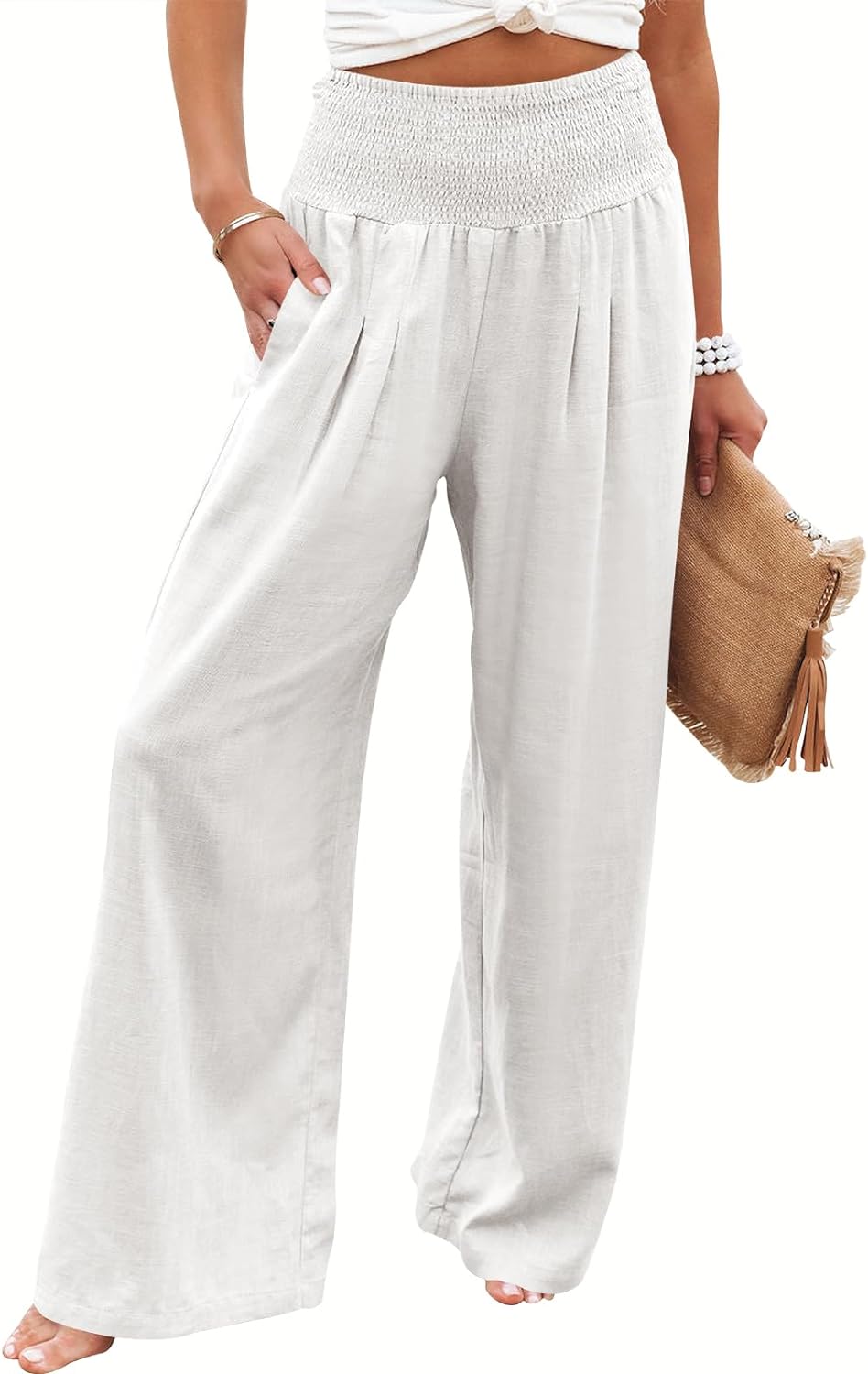 Women's Linen Wide Leg Pants