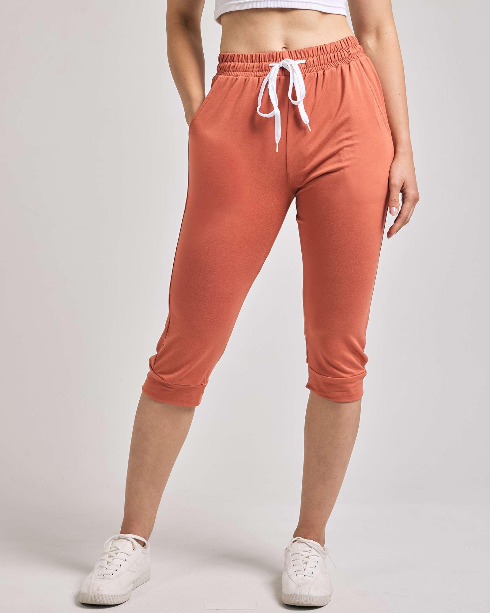 Women's Ultra Soft Lounge Capri Joggers Sweatpants Athletic Yoga with Pockets (BUY 2 FREE SHIPPING!!!)