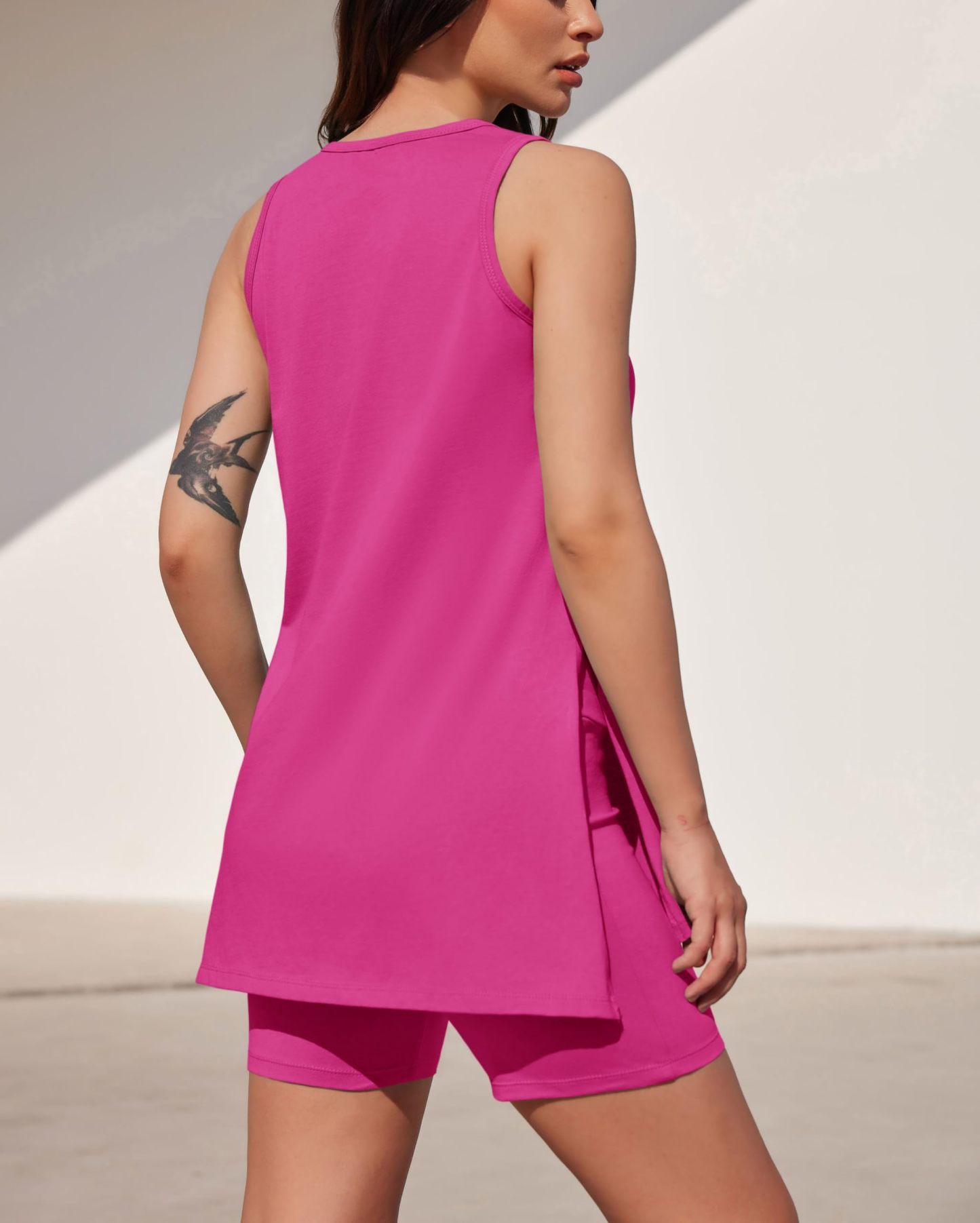 Women's Summer Sleeveless Tank Top Shorts Sets