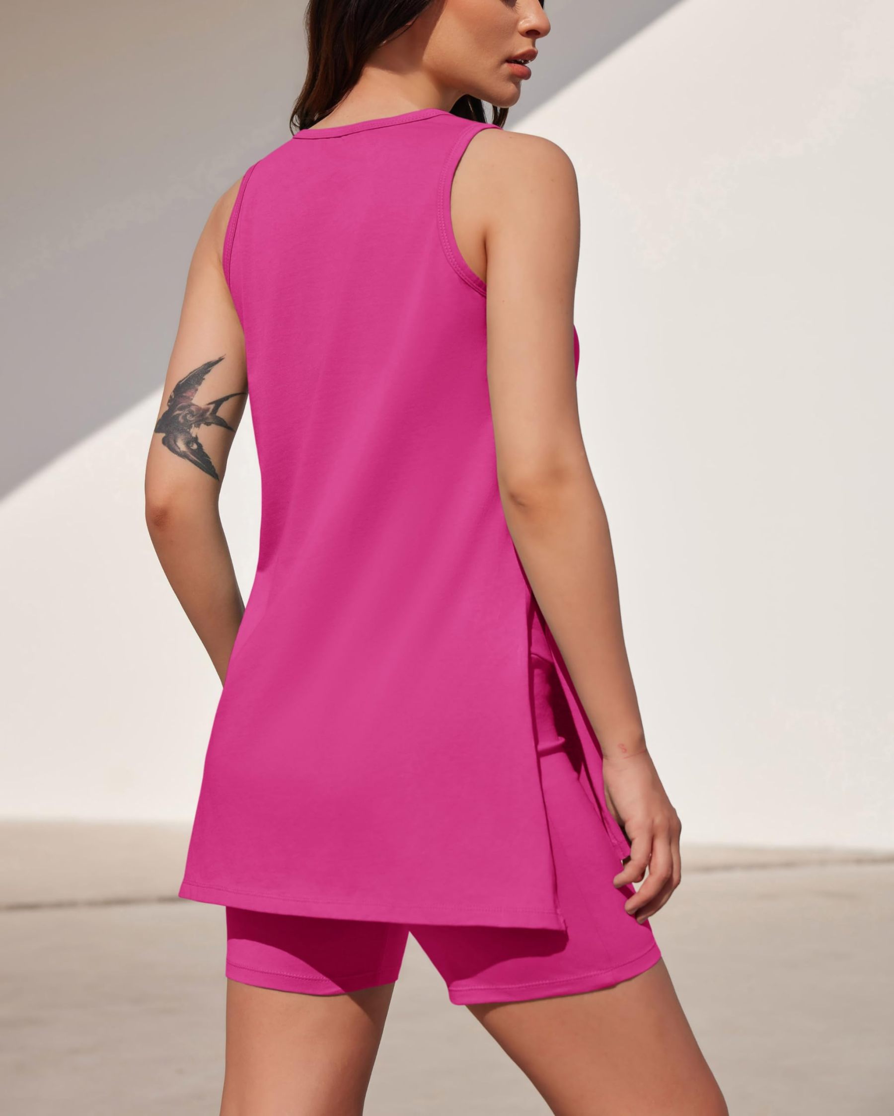 Women's Summer Sleeveless Tank Top Shorts Sets