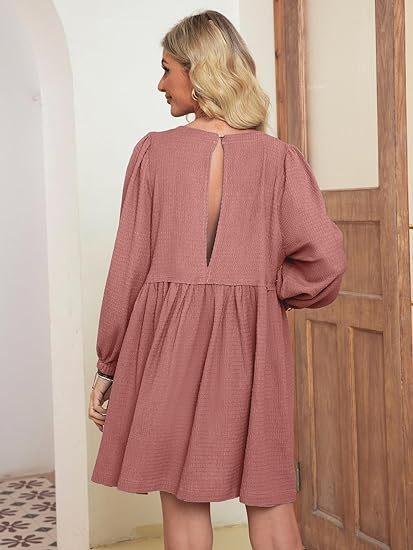 2024 🔥 Womens Flowy Summer Puff Sleeve Dress