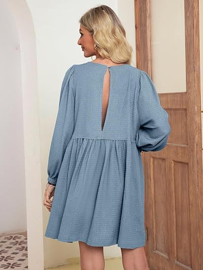 2024 🔥 Womens Flowy Summer Puff Sleeve Dress
