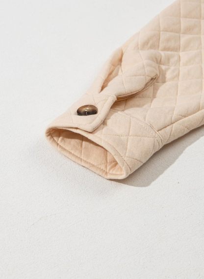 Women Button Down Casual Lightly Quilted Jackets 