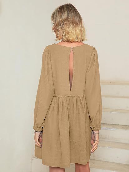 2024 🔥 Womens Flowy Summer Puff Sleeve Dress