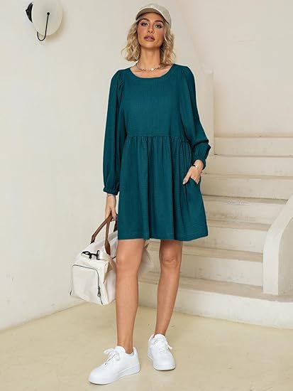 2024 🔥 Womens Flowy Summer Puff Sleeve Dress