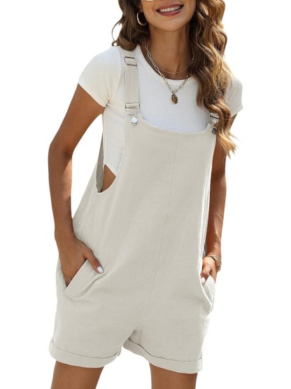 Women's Casual Adjustable Overalls Shorts With Pockets(BUY 2 FREE SHIPPING)