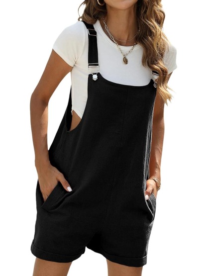 Women's Casual Adjustable Overalls Shorts With Pockets(BUY 2 FREE SHIPPING)