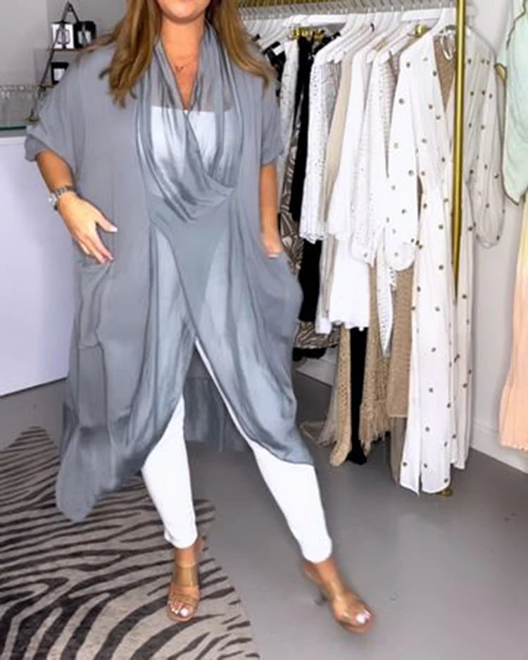 Silky Loose V-neck Top-Buy 2 get free shipping