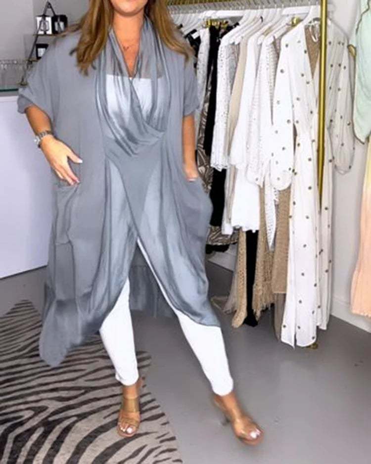 Silky Loose V-neck Top-Buy 2 get free shipping
