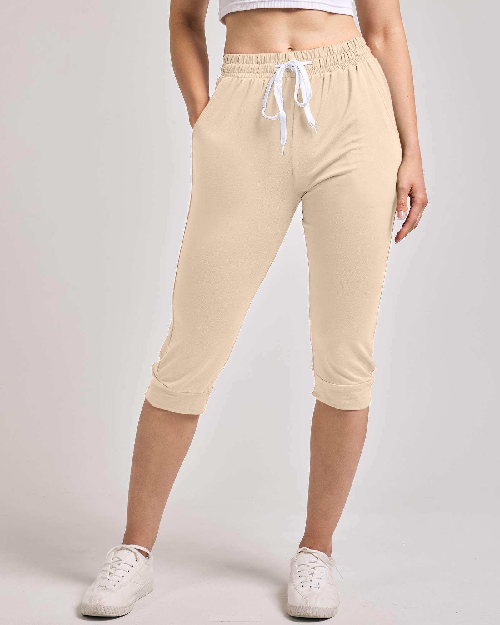 Women's Ultra Soft Lounge Capri Joggers Sweatpants Athletic Yoga with Pockets (BUY 2 FREE SHIPPING!!!)