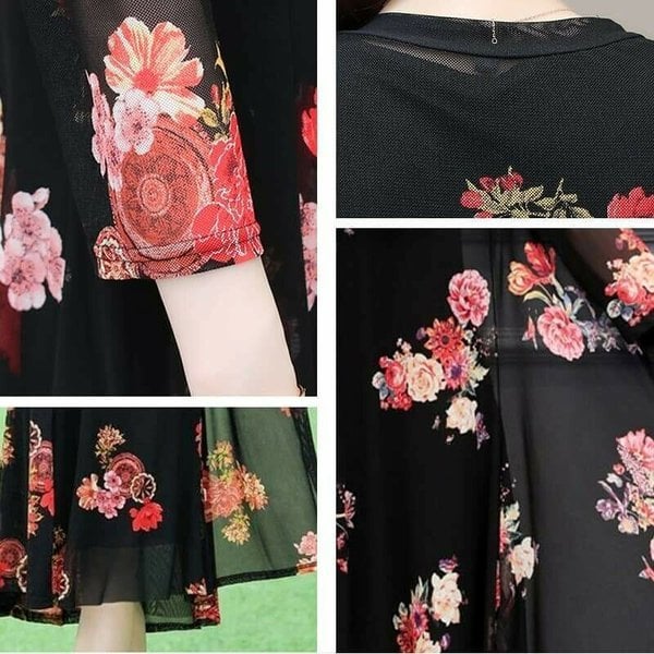 Womens Floral Print Dress Set