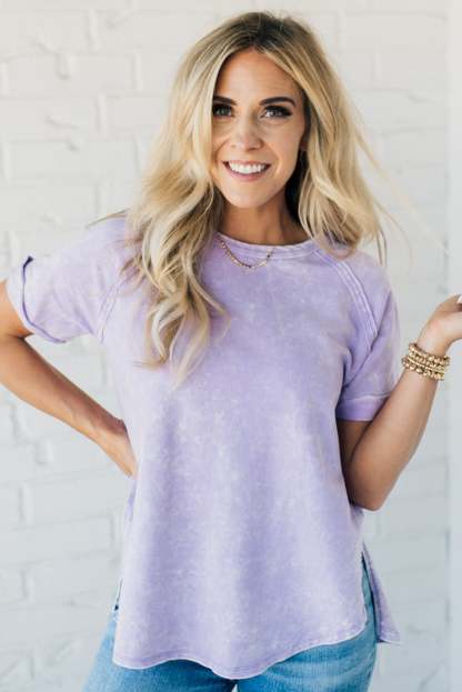 French Terry Acid Wash Top (BUY 2 FREE SHIPPING)