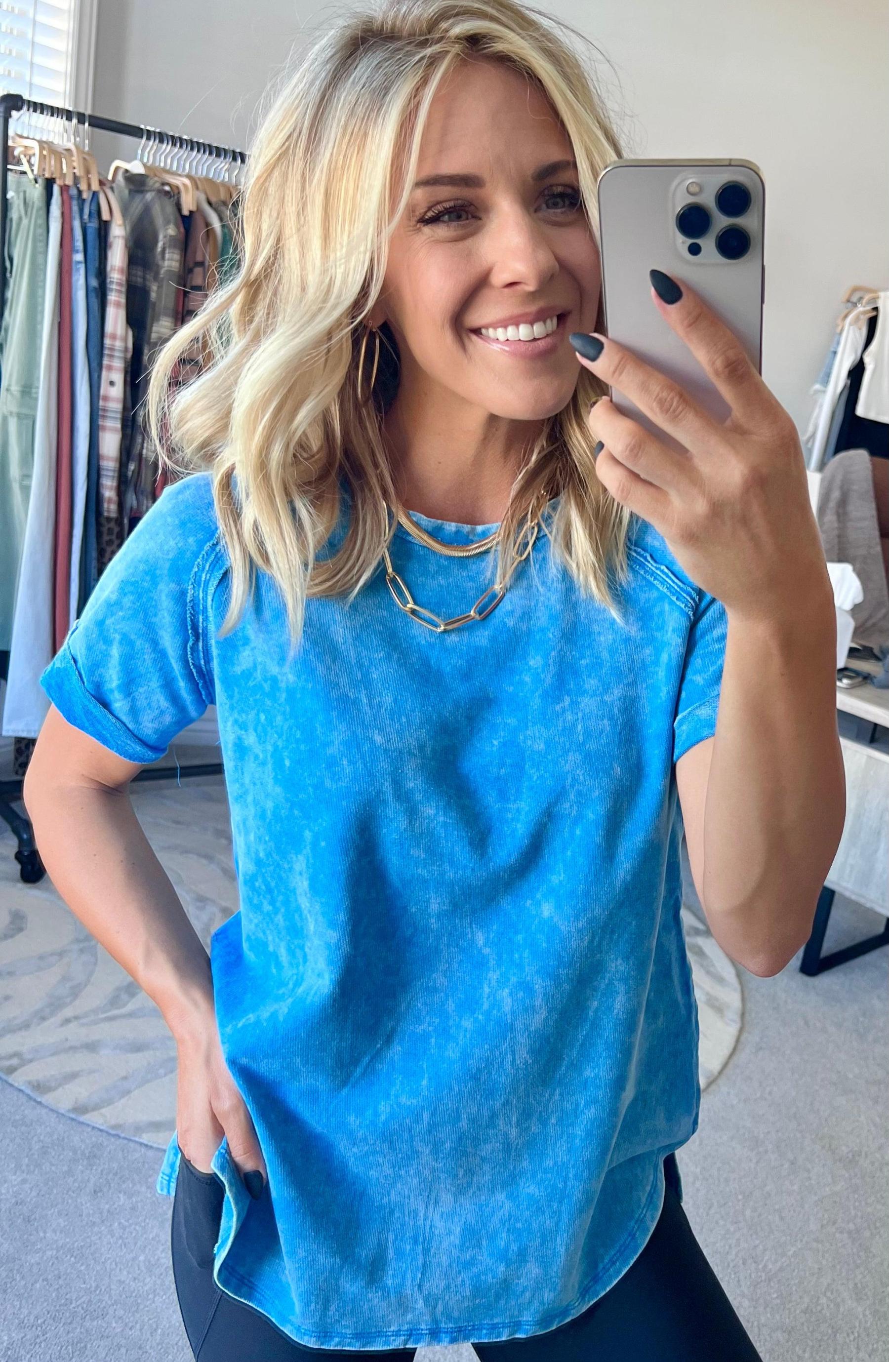 French Terry Acid Wash Top (BUY 2 FREE SHIPPING)