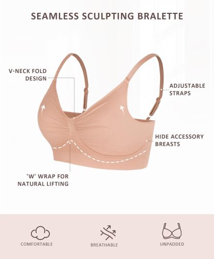 Bralettes for Women with Support Comfortable Bras No Underwire Seamless