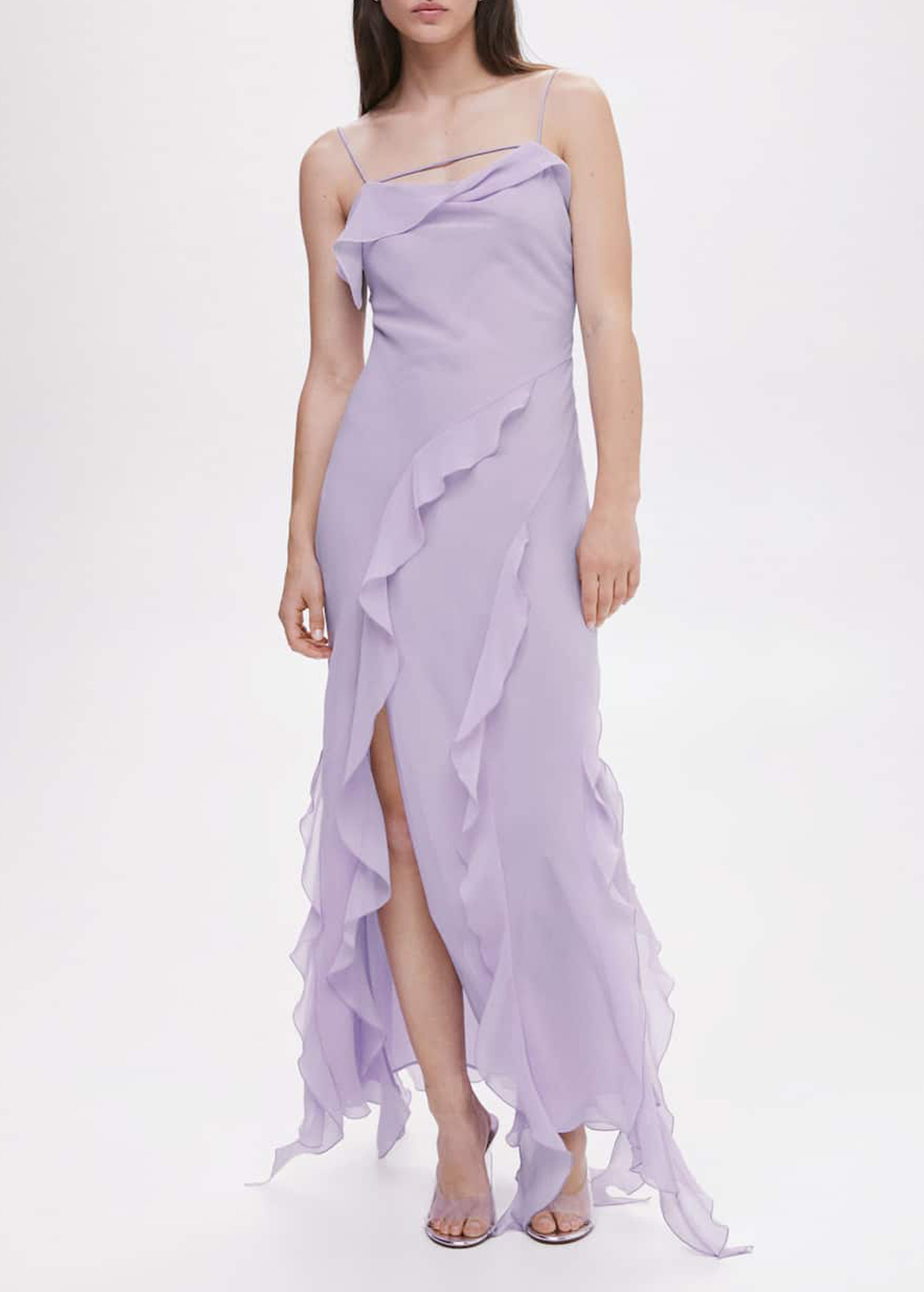 Ruffled detail dress