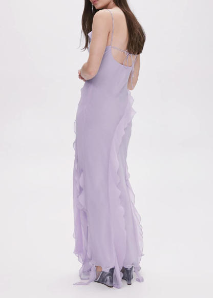 Ruffled detail dress