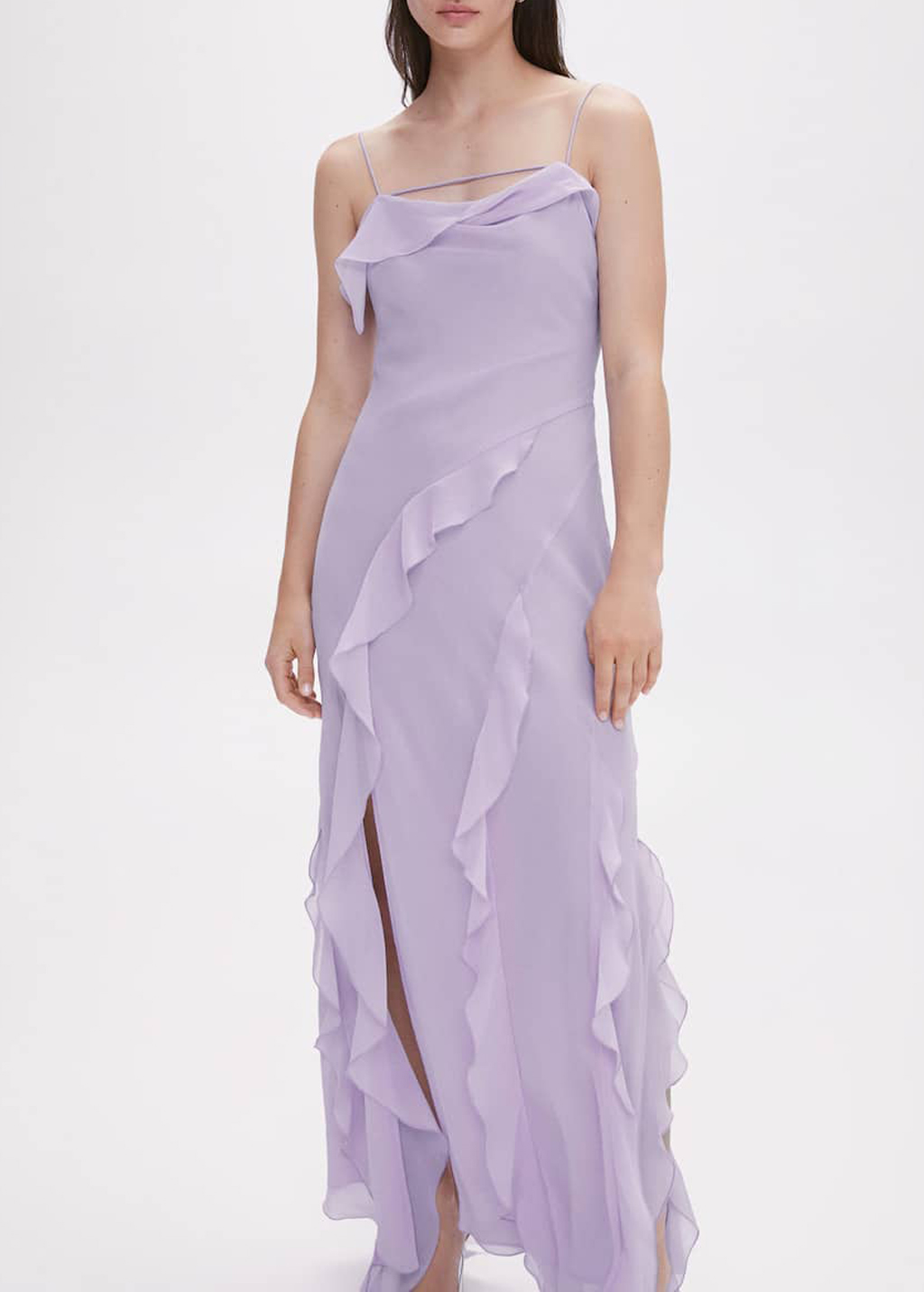 Ruffled detail dress