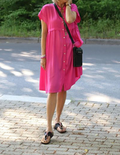 2023 Summer Hot Sale 🔥 Relaxed V NECK SWING DRESS