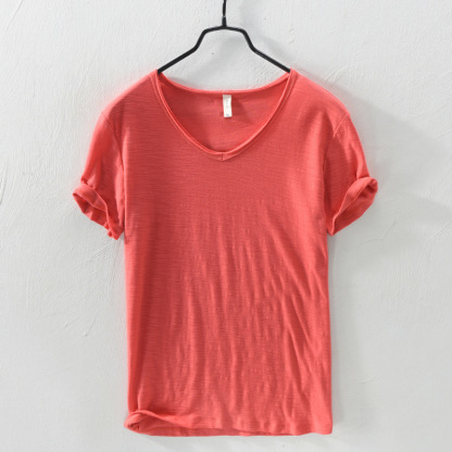 Breathable Solid Color Short Sleeves