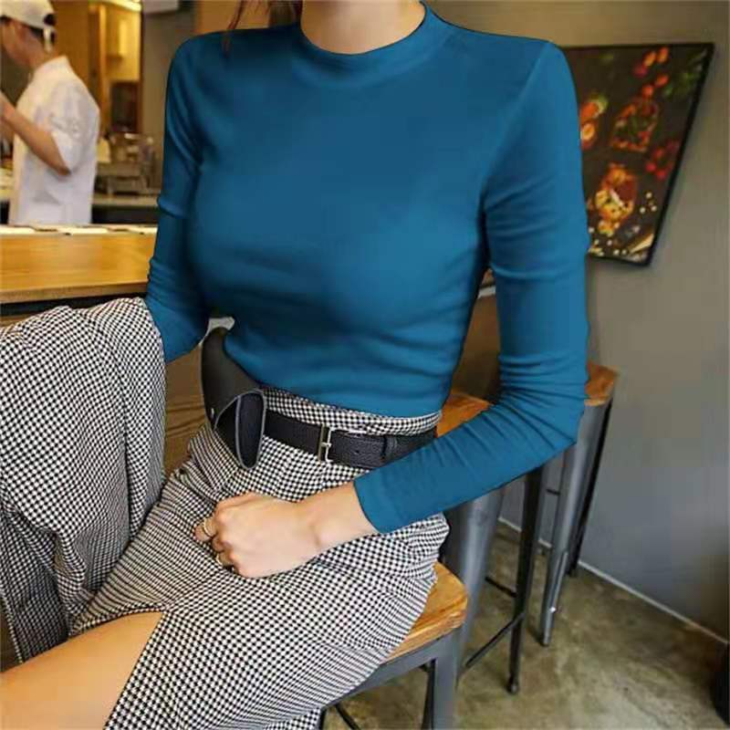 Off-Season Special Promotion 50% OFF 🔥Women's Mock Neck Turtleneck Shirt Long Sleeve  Tee Tops