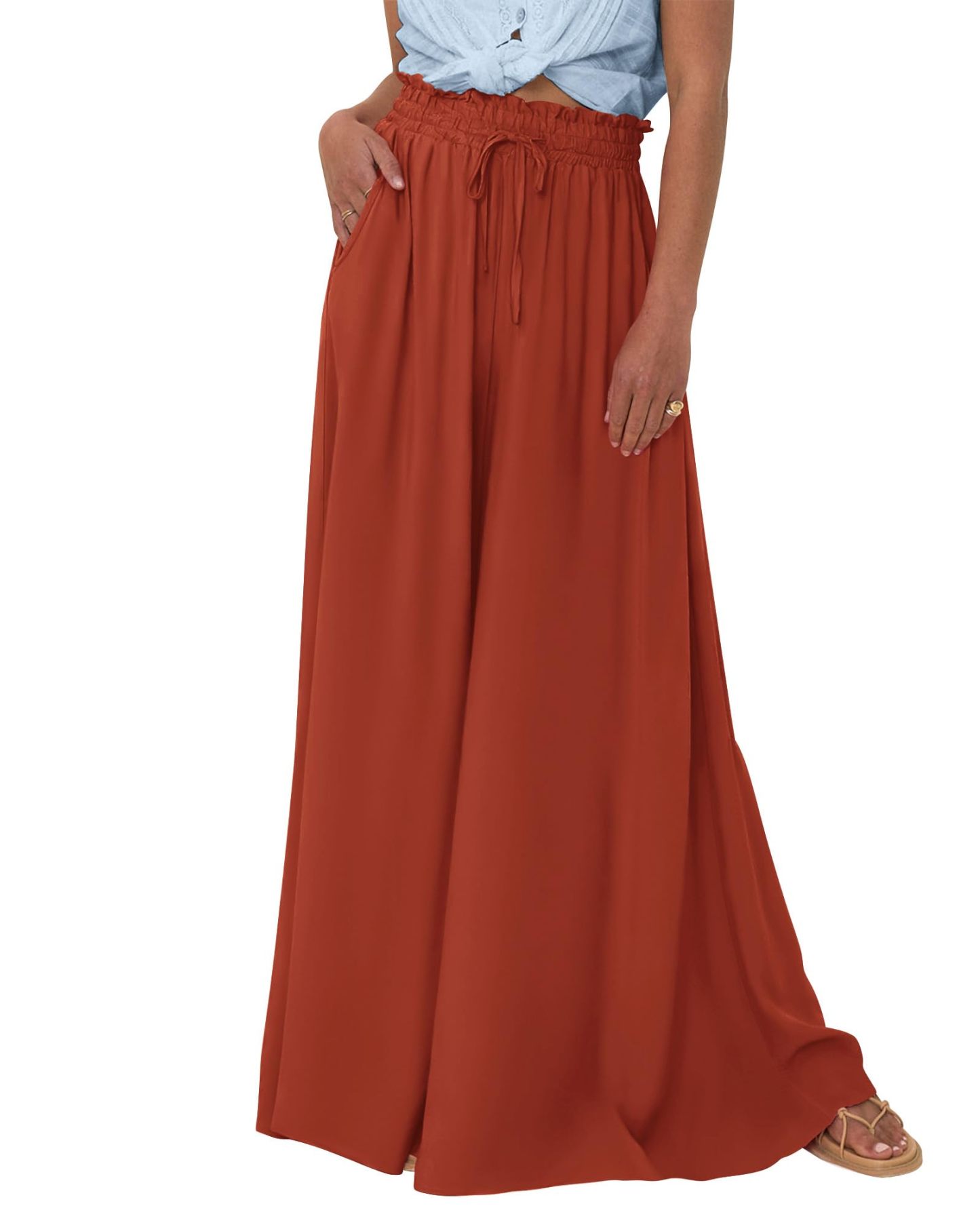 2024 New Women's Casual Flowy High Waist Wide Leg Pants(Buy 2 10% OFF)