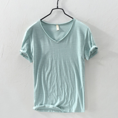 Breathable Solid Color Short Sleeves